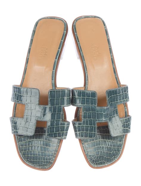 hermes oral sandal|Hermes oran crocodile sandals.